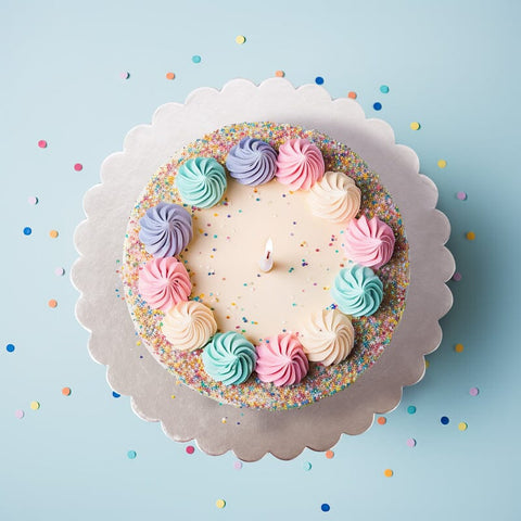 Papyrus 10" Scalloped Cake Board - Silver - iPantry UAE