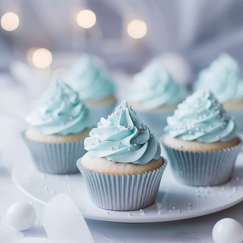 Papyrus Medium Pastel Blue Foil Baking Cups 50 Pack - iPantry UAE