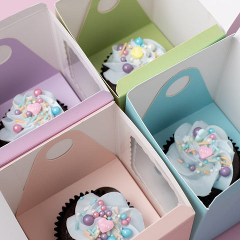 Papyrus Scalloped Single Cupcake Box Mixed 6 Pack - iPantry UAE