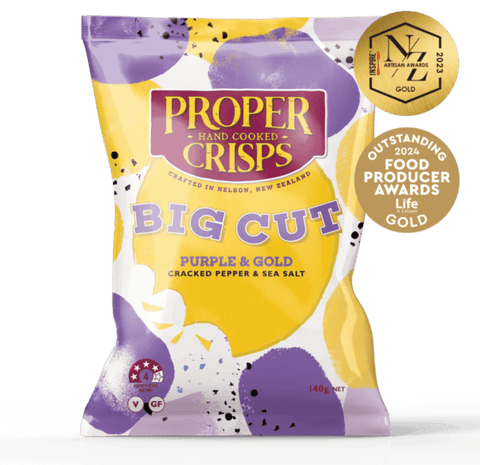 Proper Crisps BIG CUT Purple and Gold 140g - iPantry