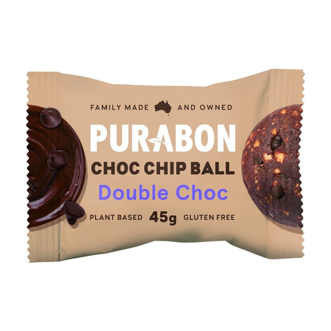Purabon Choc Chip Ball Double Choc | 45g - iPantry UAE