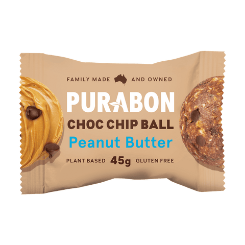 Purabon Choc Chip Ball Peanut Butter | 45g - iPantry UAE
