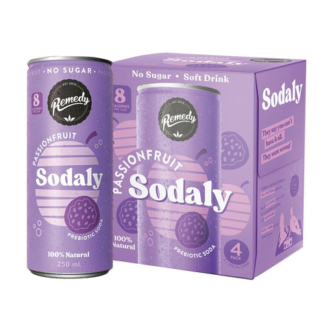 Remedy Passionfruit Sodaly 4 Pack | 250mL - iPantry
