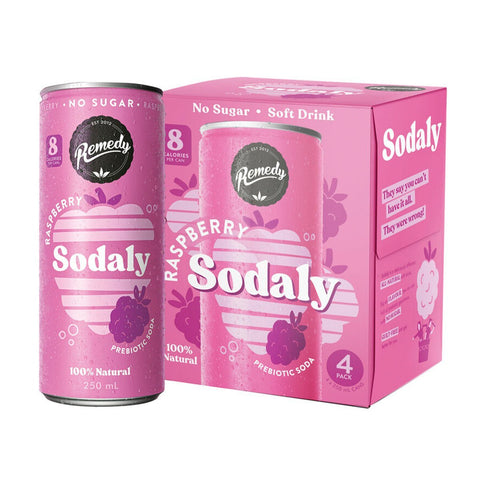 Remedy Raspberry Sodaly 4 Pack | 250mL - iPantry