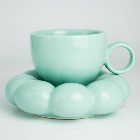 Sage and Copper Lottie Mug & Saucer Blue - iPantry UAE