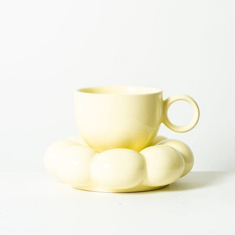 Sage and Copper Lottie Mug & Saucer Yellow - iPantry UAE