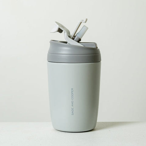 Sage and Copper Olive Reusable Cup Cloud/Gunmetal - iPantry