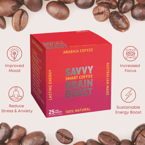 Savvy Brain boosting coffee sachets 10 Pack | 7.5g - iPantry UAE