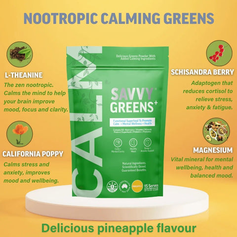 Savvy Nootropic GREENS+ CALM | 100g - iPantry