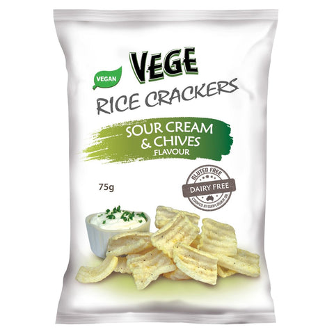 Sour Cream & Chives Flavour Rice Crackers 75g - iPantry UAE