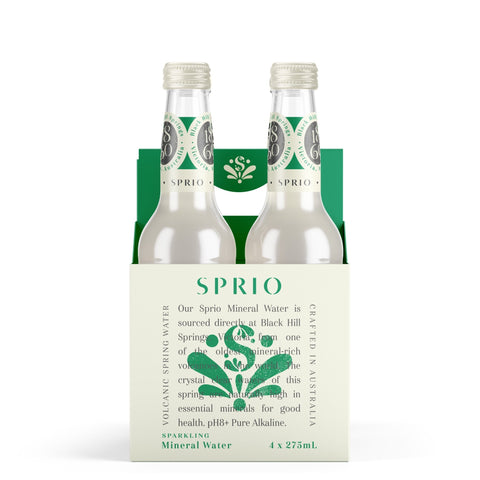 SPRIO 1860 Volcanic Spring Sparkling Mineral Water 4 Pack | 275mL - iPantry UAE
