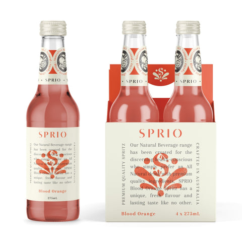 SPRIO Blood Orange Spritz 4 Pack | 275mL - iPantry UAE