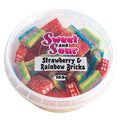 Sweet N Sour Straw Rainbow Bricks Tub | 165g - iPantry UAE