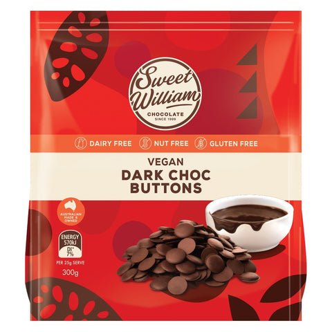 Sweet William Dark Choc Buttons | 300g - iPantry