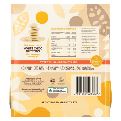 Sweet William White Choc Buttons | 300g - iPantry