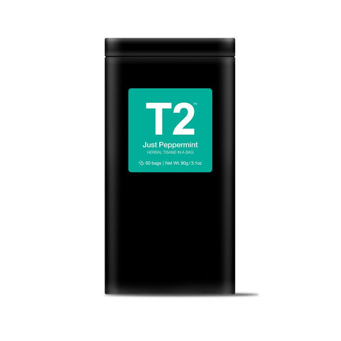 T2 Just Peppermint Tea Bag Tin 60 Pack | 120g - iPantry UAE
