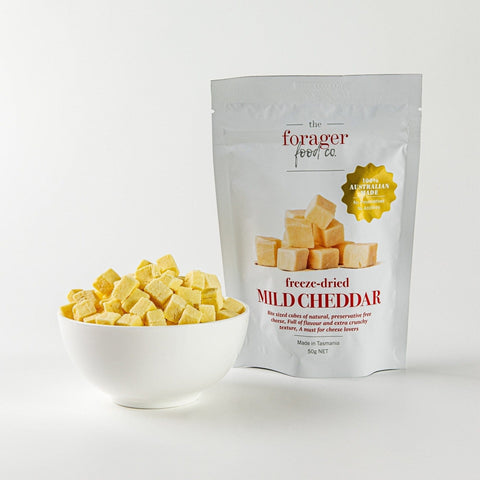 The Forager Food Co Freeze Dried Mild Cheddar 50g - iPantry