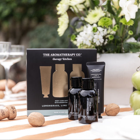 Therapy Kitchen Mini Bodycare Trio Set Lemongrass, Lime & Bergamot - iPantry UAE
