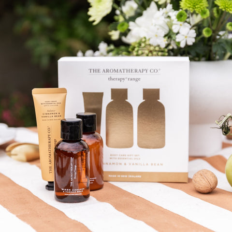 Therapy Mini Bodycare Trio Set Cinnamon & Vanilla Bean - iPantry UAE