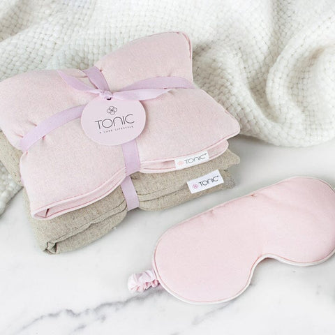Tonic Luxe Linen Eye Mask Blush - iPantry UAE