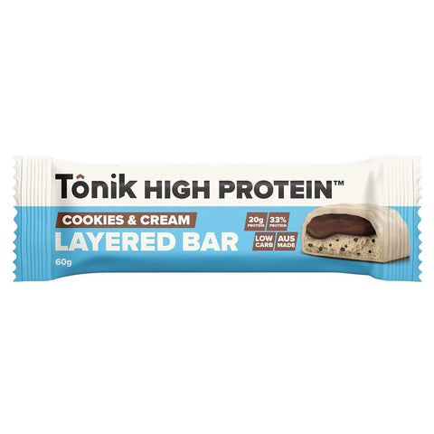 Tonik Cookies & Cream Layered Bar | 60g - iPantry UAE