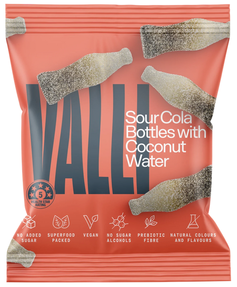 Valli Snacks Sour Cola Bottles with Coconut Water | 50g - iPantry