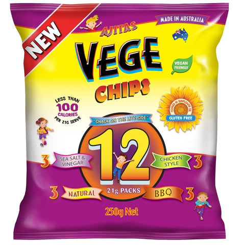 Vege Chips Assorted Multipack 12's 250g - iPantry