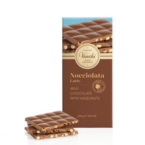Venchi Milk Chocolate with Hazelnuts Maxi Bar | 600g - iPantry