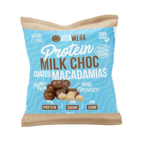 Vita Werx Protein Milk Choc Coated Macadamias | 60g - iPantry