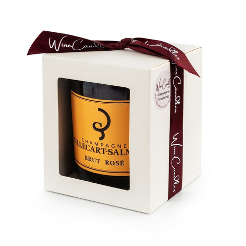 Wine Candles Billecart - Salmon Brut Rose Champagne & Strawberries Candle - iPantry UAE