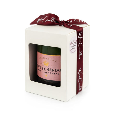 Wine Candles Moet & Chandon - Rose Imperial English Pear and Freesia Candle - iPantry UAE